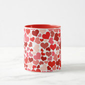 Mug Motif de cœurs multicolores-20367 (Centre)