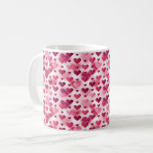 Mug Motif de cœurs roses (Devant gauche)