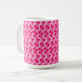 Mug Motif de cœurs roses mignons (Devant gauche)