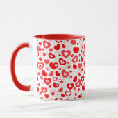 Mug Motif de cœurs rouges de la Saint-Valentin (Gauche)