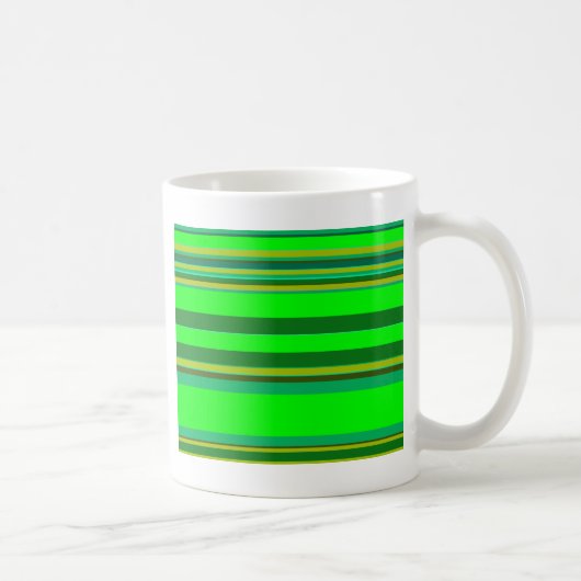 Mug Motif de concepteur Customisé de bande verte color (Droite)