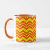 Mug Motif de conception Chevron orange et jaune (Gauche)
