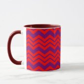 Mug Motif de conception Chevron rouge et violet (Gauche)