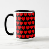 Mug motif de conception de cœurs rouges valentin amour (Gauche)