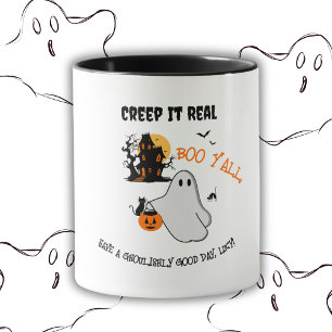 Mug Motif de conception de fantôme d'Halloween éffraya