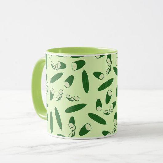 Mug Motif de concombre (Devant gauche)