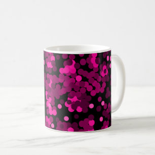 Mug Motif de confettis à pois rose et bordeaux