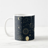 Mug Motif de constellation d'étoile d'or bleu minuit (Gauche)