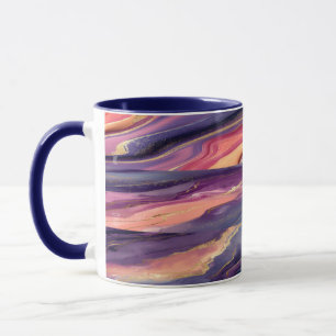 Mug motif de corail et de violet
