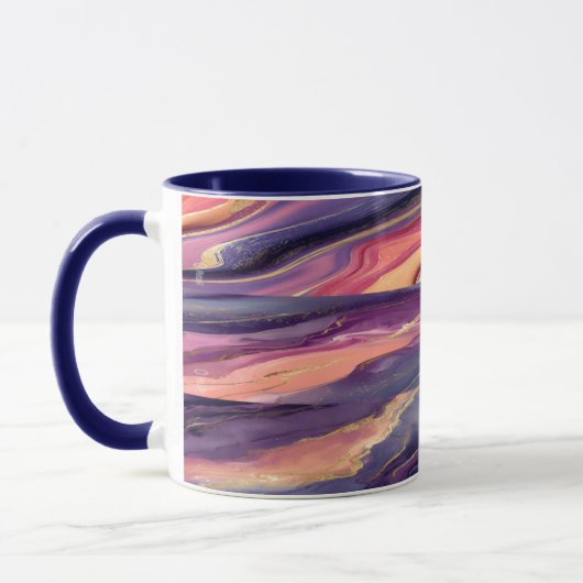 Mug motif de corail et de violet (Gauche)