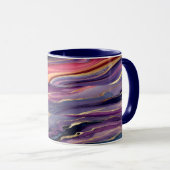 Mug motif de corail et de violet (Devant droit)
