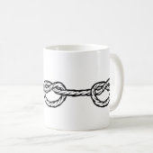 Mug Motif de corde nouée noir et blanc (Devant droit)