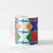 Mug Motif de couleur diamant géométrique contemporain (Devant gauche)
