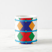 Mug Motif de couleur diamant géométrique contemporain (Centre)