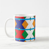 Mug Motif de couleur diamant géométrique contemporain (Gauche)