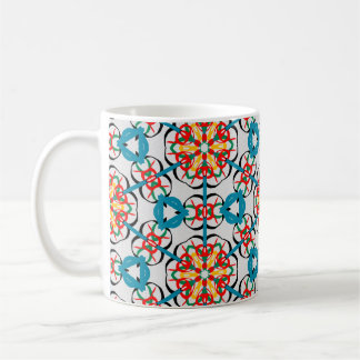 Mug Motif de couleur kaléidoscope. Géométrique or et g