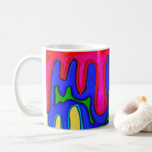 Mug Motif de couleur qui dégouline électrique