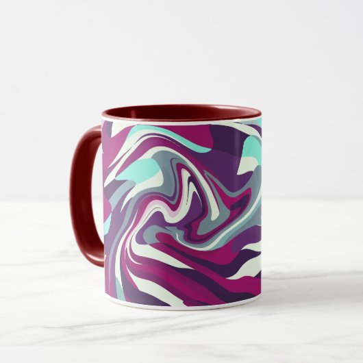 Mug Motif de couleurs fluides abstraites (Devant gauche)