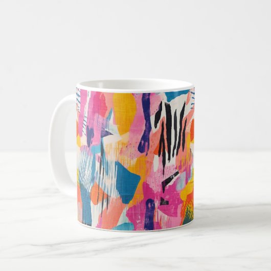 Mug Motif de couleurs vives (Devant gauche)
