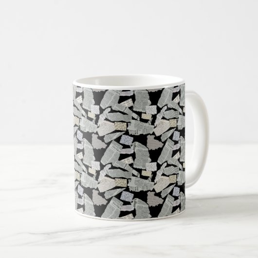 Mug Motif de coupure de journal 01x4.b (Devant droit)