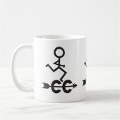 Mug Motif de coureur de © de pays croisé et emblème de (Gauche)