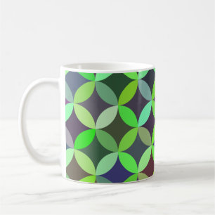 Mug Motif de courtepointe circulaire en étoile coloré