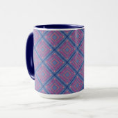 Mug Motif de courtepointe diamant 1 (Devant gauche)