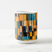 Mug Motif de courtepointe en patchwork avec des arbres (Centre)