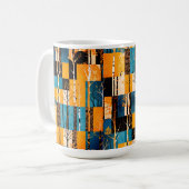 Mug Motif de courtepointe en patchwork avec des arbres (Devant gauche)