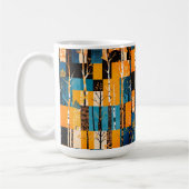 Mug Motif de courtepointe en patchwork avec des arbres (Gauche)