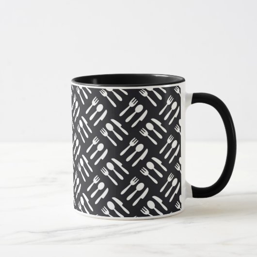 Mug motif de couteau à cuillère à fourche (Droite)