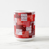 Mug Motif de couture patchwork bandana rouge paisley (Centre)