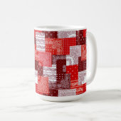 Mug Motif de couture patchwork bandana rouge paisley (Devant droit)