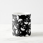 Mug Motif de crâne esthétique noir et blanc foncé (Centre)
