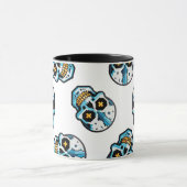Mug Motif de crâne pixelisé Cyborg (Centre)