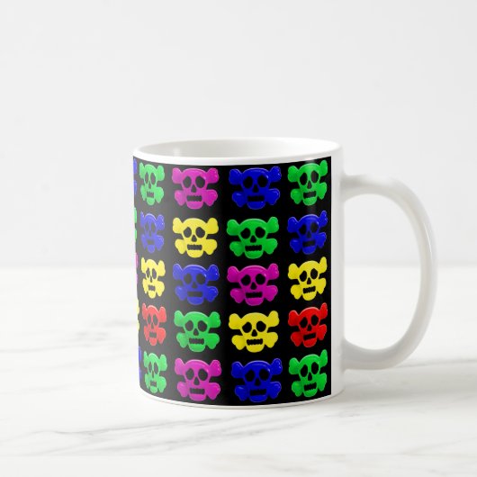 Mug Motif de crânes colorés (Droite)