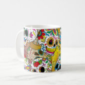 Mug Motif de crânes de sucre (Devant gauche)