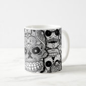 Mug Motif de crânes de sucre (Devant droit)