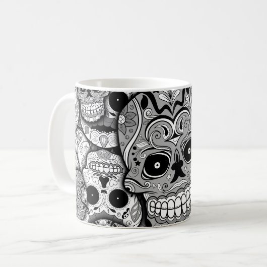 Mug Motif de crânes de sucre (Devant gauche)