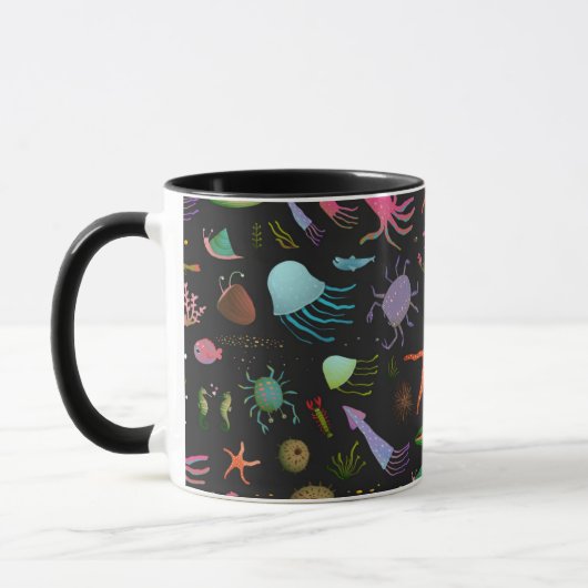 Mug Motif de créatures de mer (Gauche)