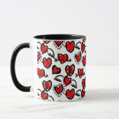 Mug Motif de croquis d'Anti-Valentine (Gauche)