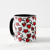 Mug Motif de croquis d'Anti-Valentine (Devant gauche)