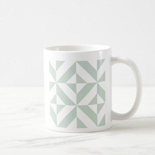 Mug Motif de cube géométrique cool Mint (Droite)