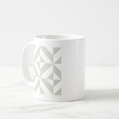 Mug Motif de cube géométrique gris moyen (Devant gauche)