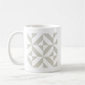 Mug Motif de cube géométrique gris moyen (Gauche)