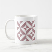 Mug Motif de cube géométrique Mauve foncé (Gauche)