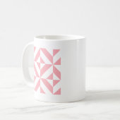Mug Motif de cube géométrique Melon rose (Devant gauche)