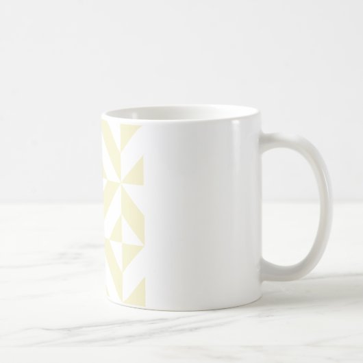 Mug Motif de cube géométrique or pâle (Droite)