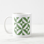 Mug Motif de cube vert laiton foncé (Gauche)