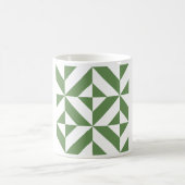Mug Motif de cube vert laiton foncé (Centre)